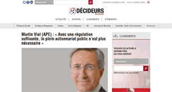 Desktop Screenshot of magazine-decideurs.com